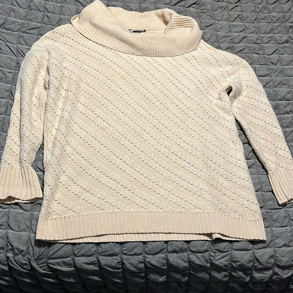 White House Black Market cream sweater size S